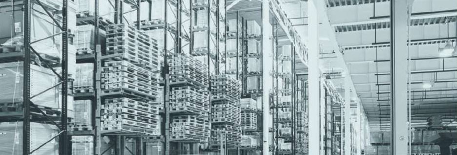 Pallet racking inside the MAAS warehouse